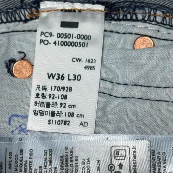 LEVIS 501® BUTTON FLY '93 STRAIGHT FIT MEN'S JEANS 36X30 NEW WITH TAG $98 Retail